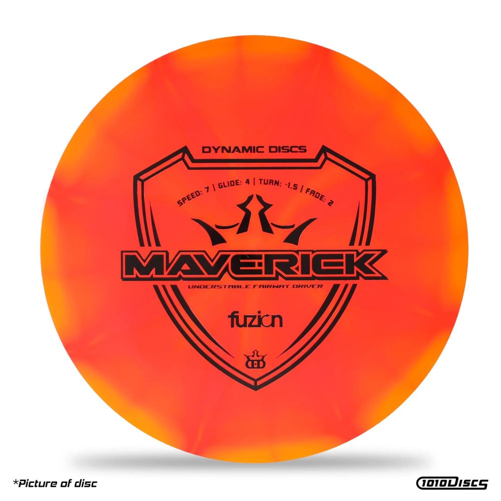 Dynamic Discs Fuzion Burst Maverick Red Fairway Driver 165-169g 7/4/-1.5/2 New