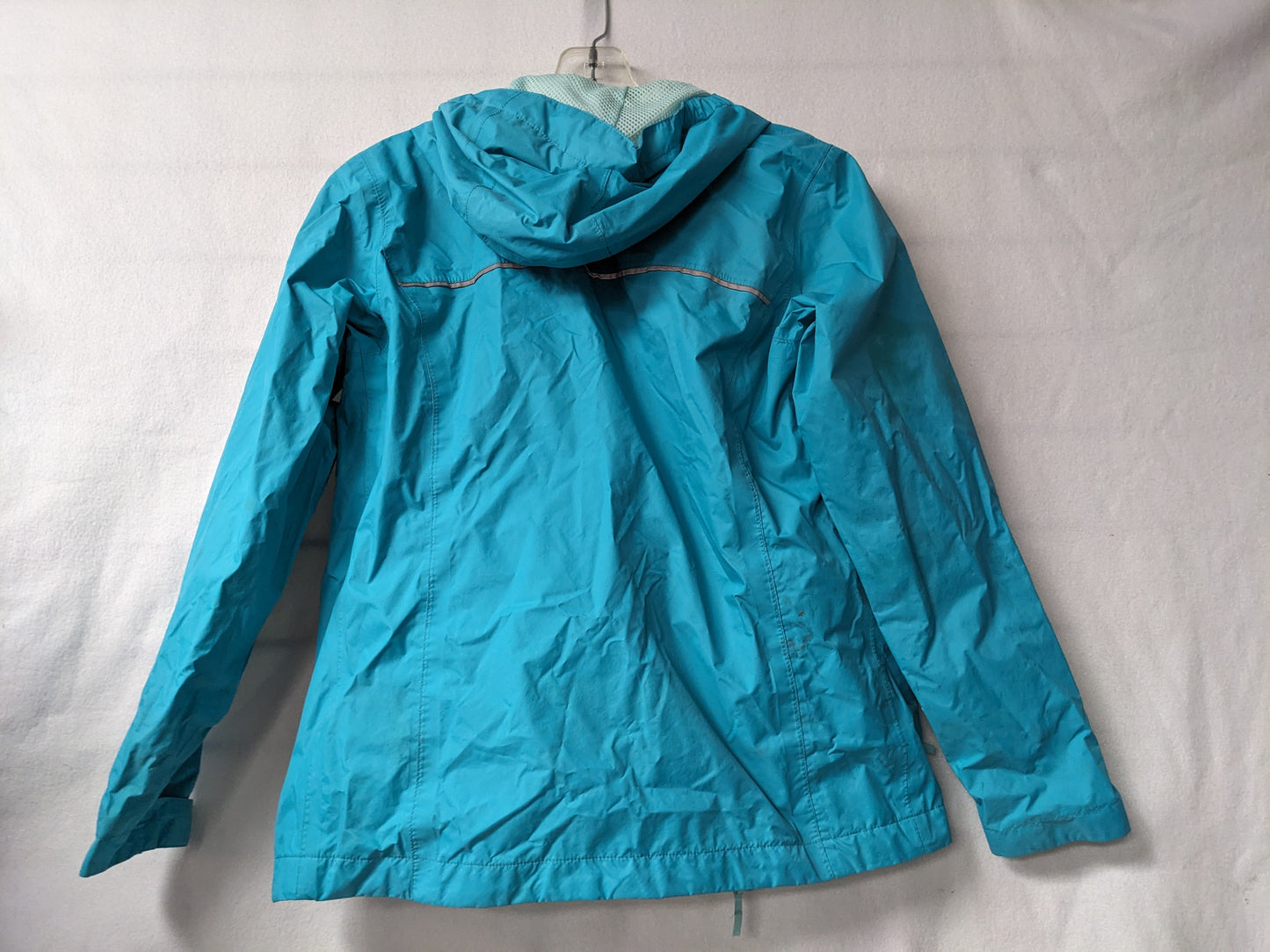 Columbia Hooded Youth Windbreaker/Rain Jacket/Coat Size Youth Medium Blue Used