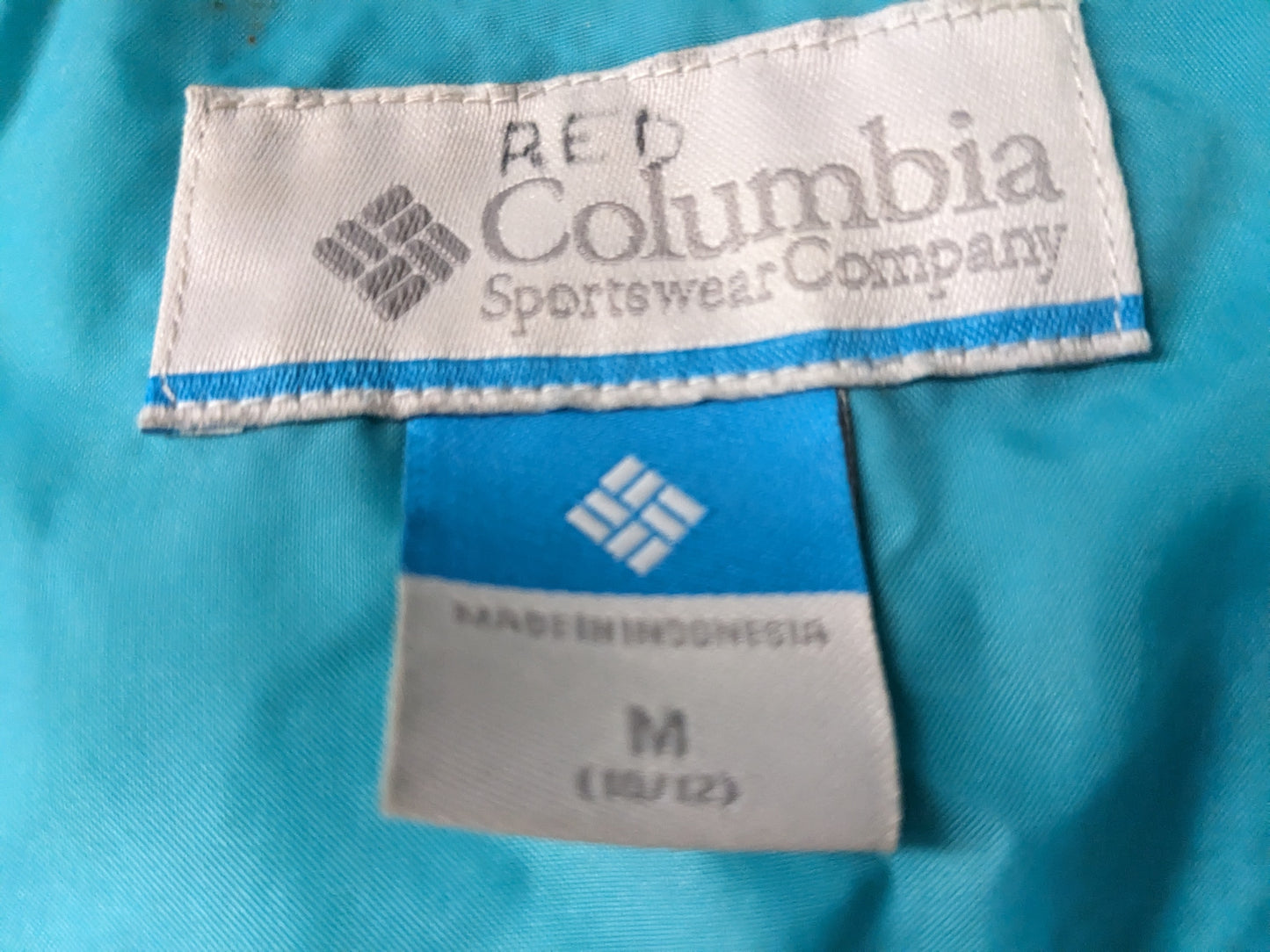 Columbia Hooded Youth Windbreaker/Rain Jacket/Coat Size Youth Medium Blue Used