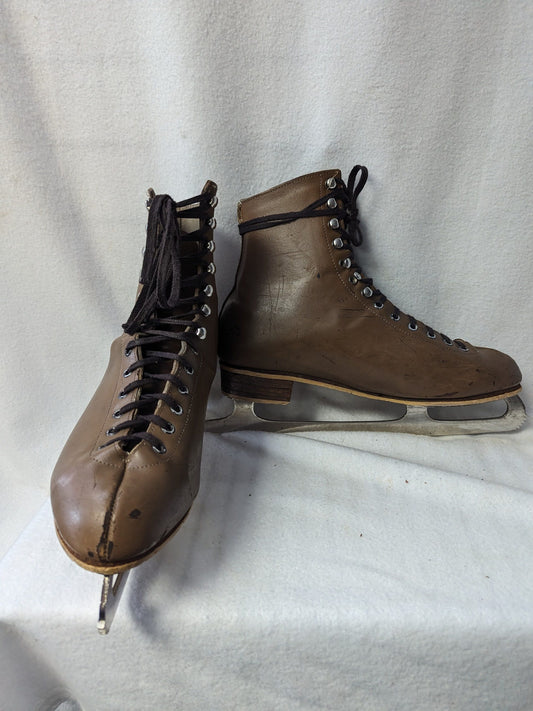 Rink Master Ice Skates Size 12 Color Brown Condition Used