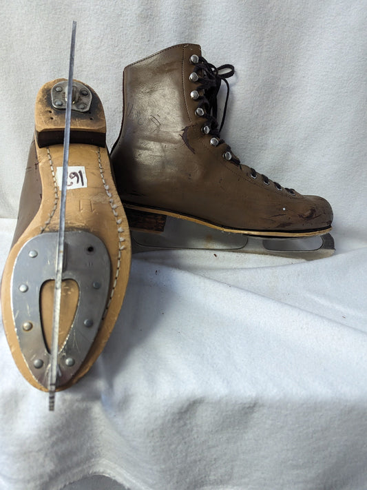 Rink Master Ice Skates Size 11 Color Brown Condition Used