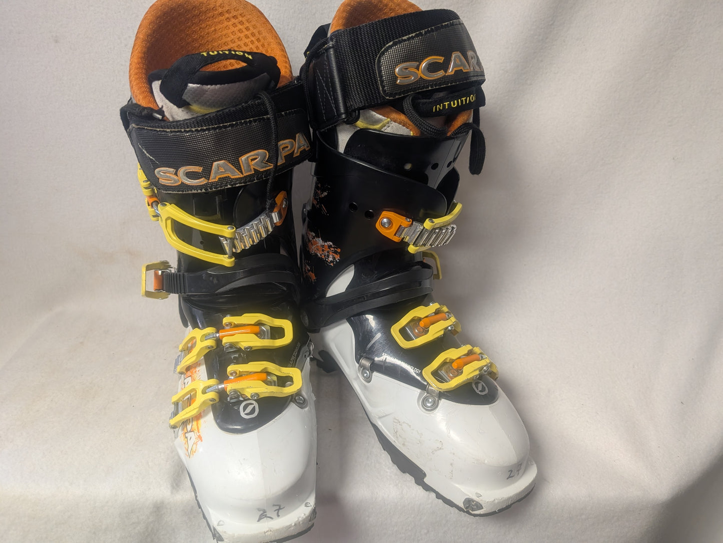 Scarpa Maestrale RS AT XC Ski Boots Size 27 Color White Condition Used