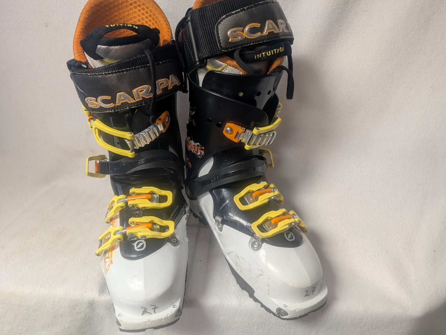 Scarpa Maestrale RS AT XC Ski Boots Size 27 Color White Condition Used