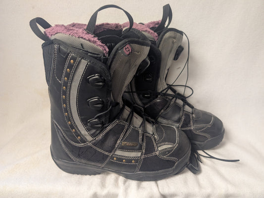 Salomon Kiana Snowboard Boots Size 6.5 Color Black Condition Used Women