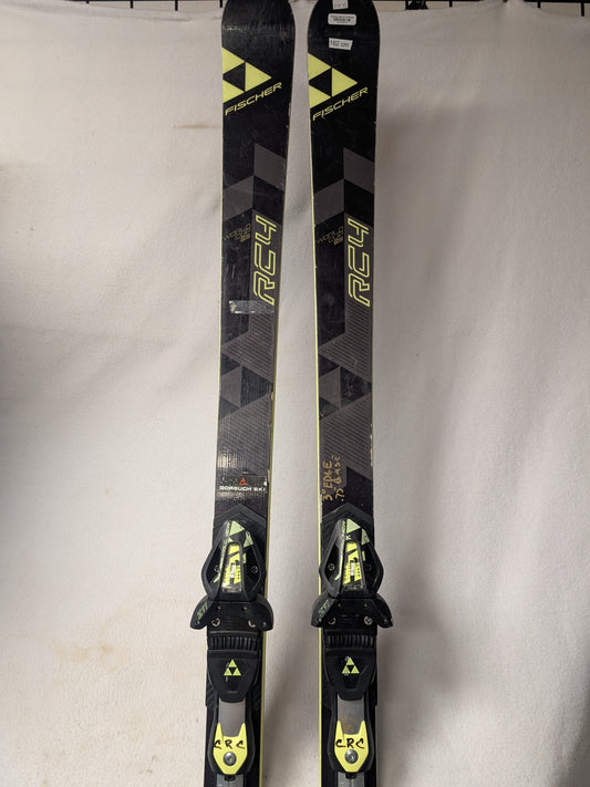 Fischer RC4 GS Skis w/Fischer Z11 Bindings Size 162Cm Color Black Condition Used