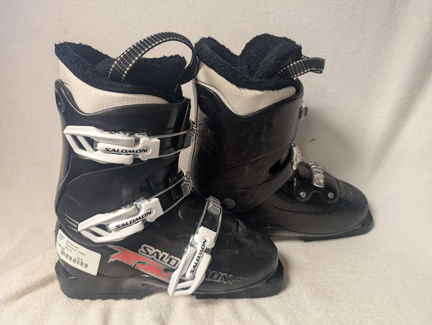 Salomon Team Ski Boots Size 22.5 Color Gray Used