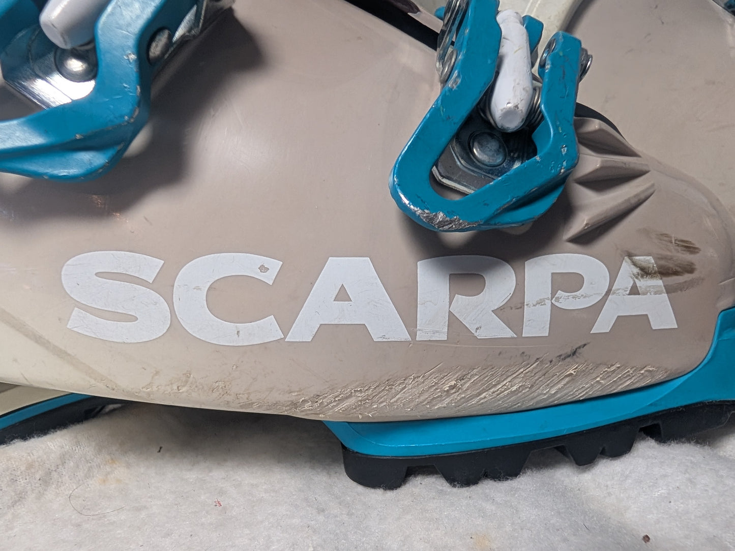 Scarpa Freedom AT Ski Boots Size 24.5 Color White Condition Used XC