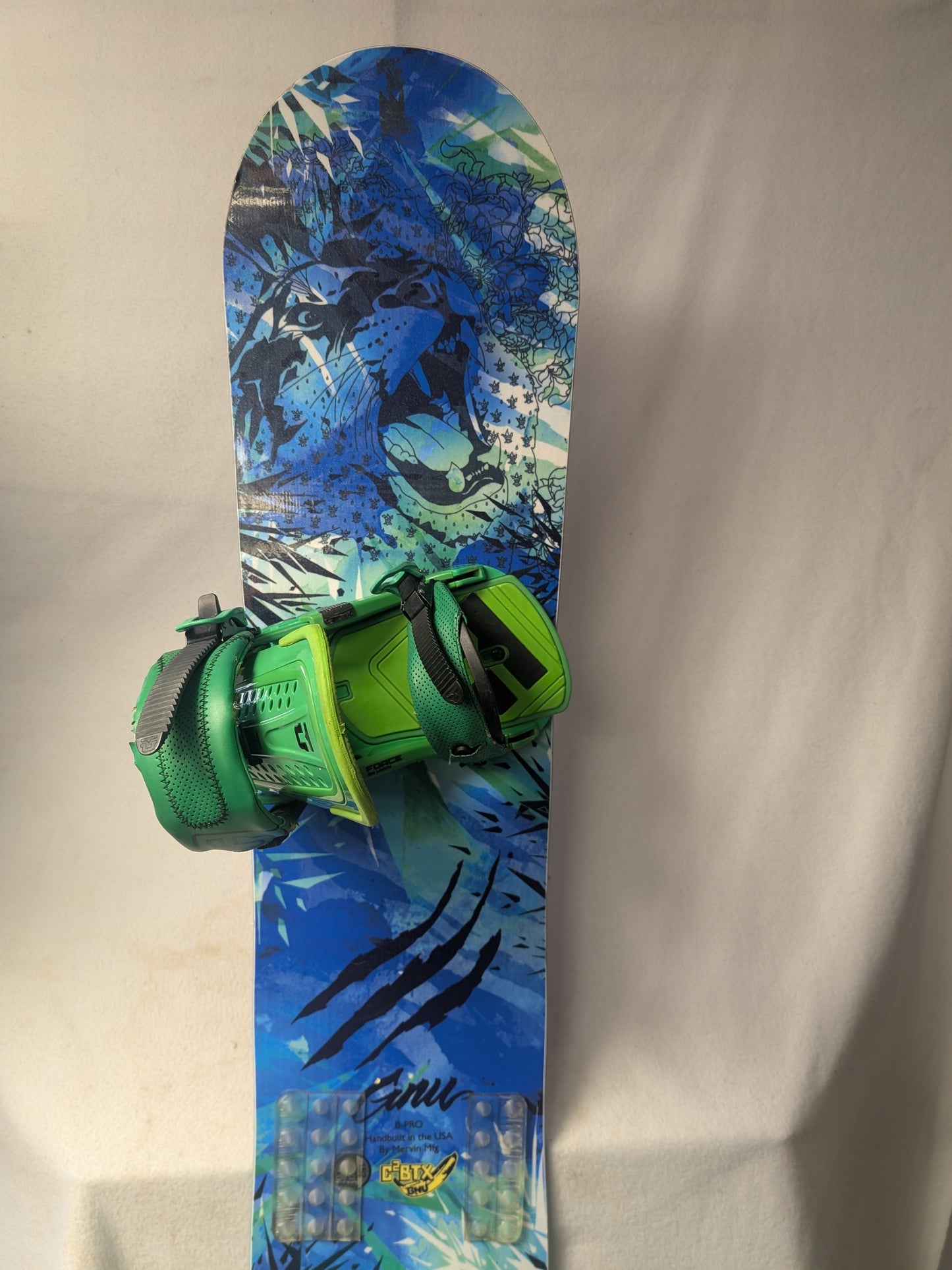 GNU Snowboards Union Bindings Size 152 Cm Color Blue Condition Used