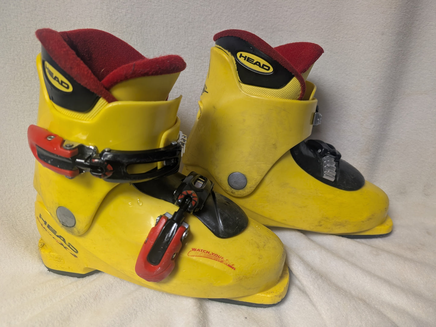 Head Youth Ski Boots Size 19? Color Yellow Used