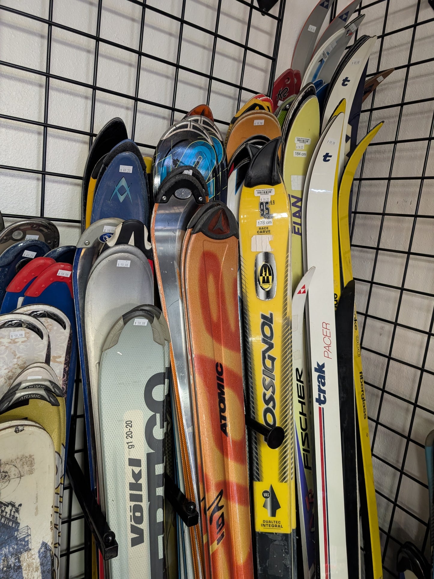 Assorted Skis No Bindings Used per pair