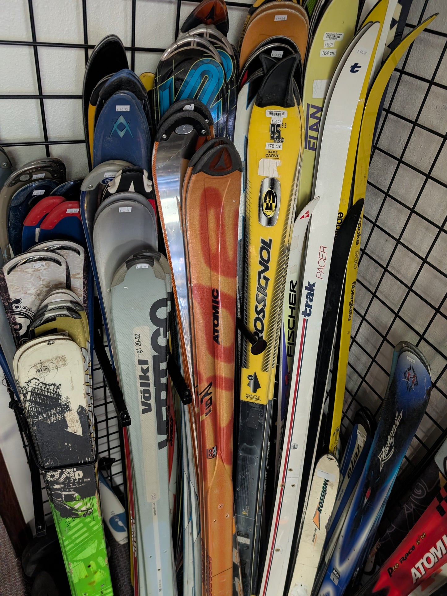 Assorted Skis No Bindings Used per pair