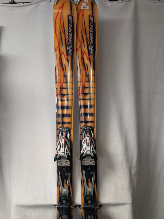 Salomon Hot Rod Burner Skis N 03 11 Bindings Size 170cm Color Yellow Used