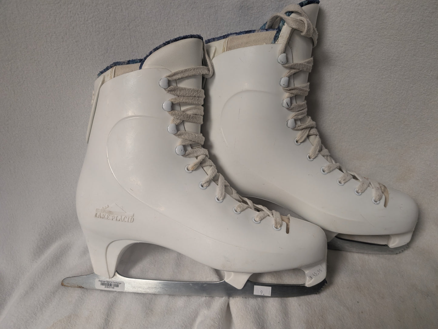 Lake Placid Figure Ice Skates Size 9 Color White Condition Used