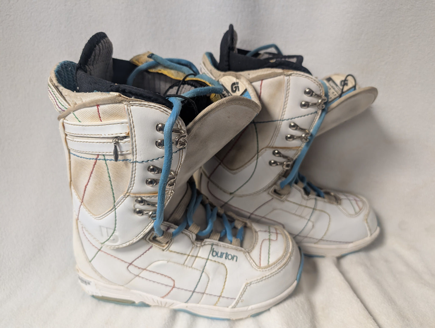 Burton Sapphire Snowboard Boots Size Women's 6.5 Color White Condition Used