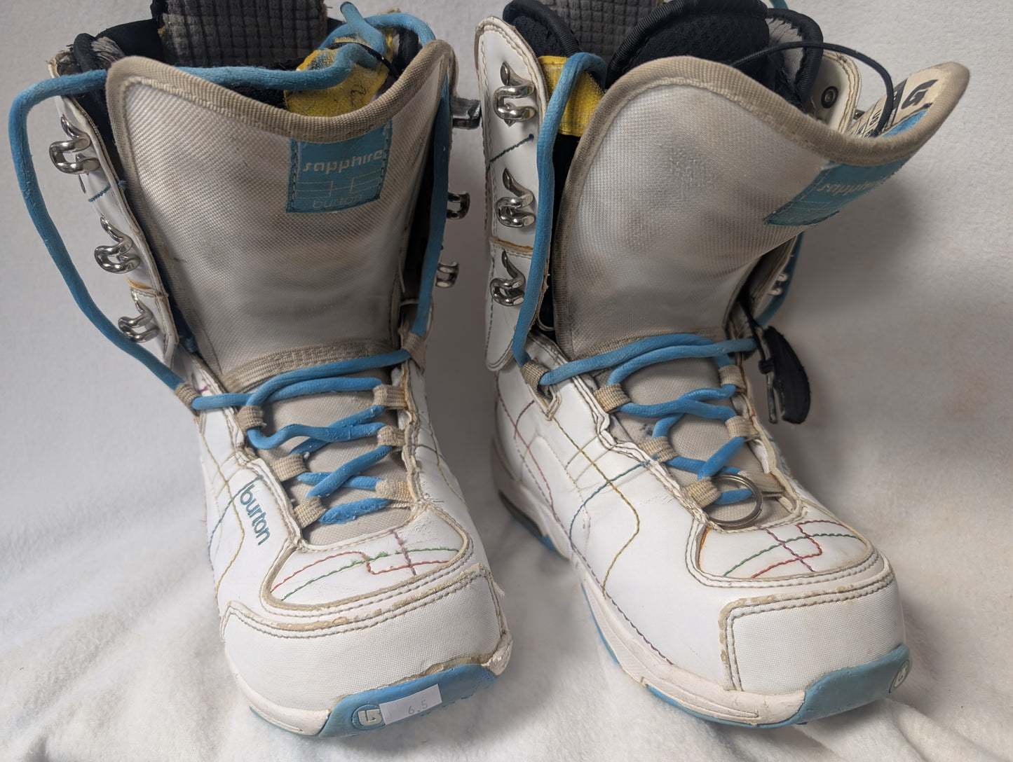 Burton Sapphire Snowboard Boots Size Women's 6.5 Color White Condition Used