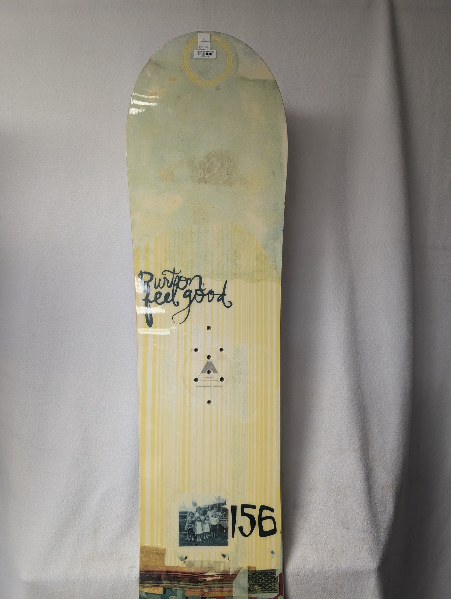 Burton Feelgood Snowboards No Bindings Size 156 Cm Color Yellow Used