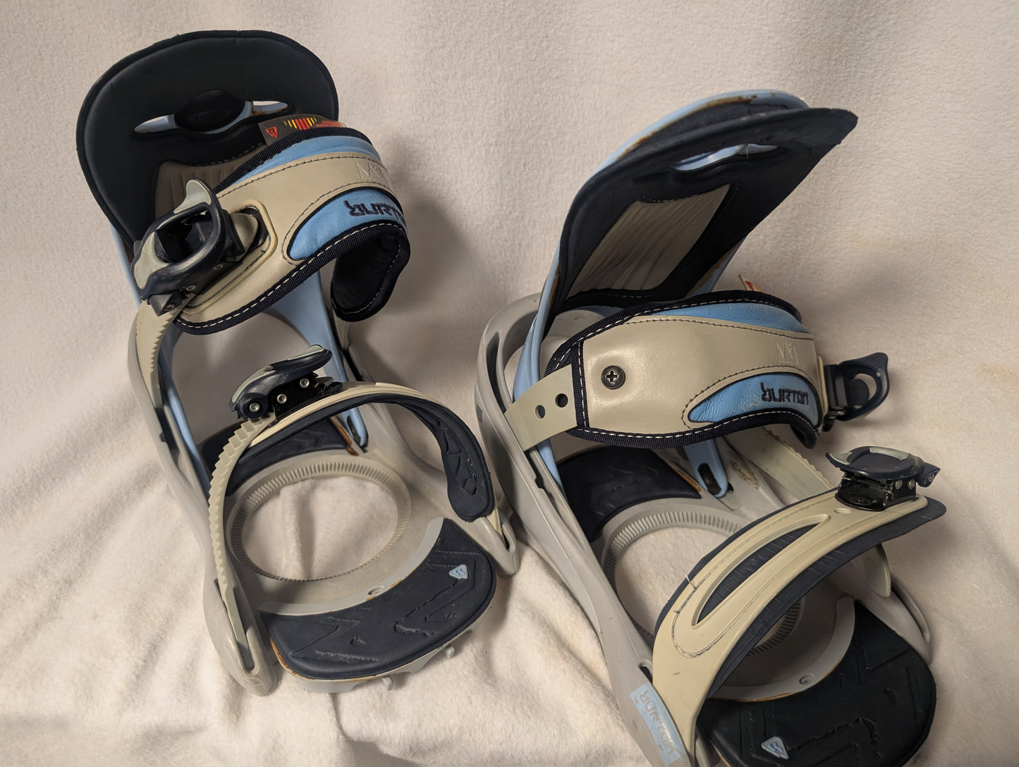 Burton Lexa Snowboard Bindings Size Large Color Blue Condition Used