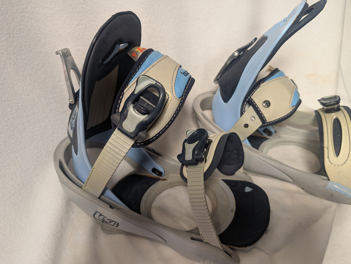 Burton Lexa Snowboard Bindings Size Large Color Blue Condition Used