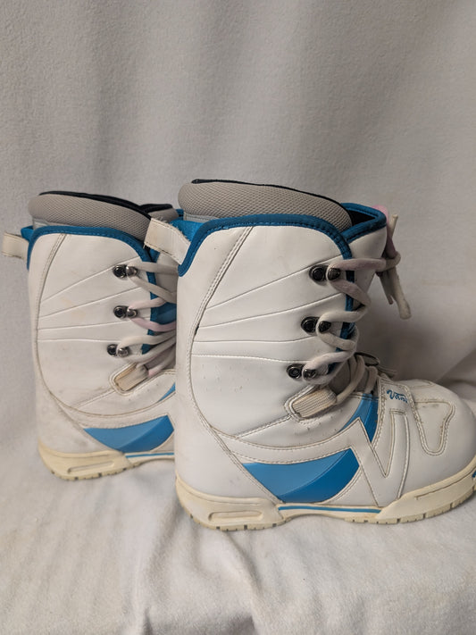 Vans Emigre Snowboard Boots Women Size 9 White Used Adult