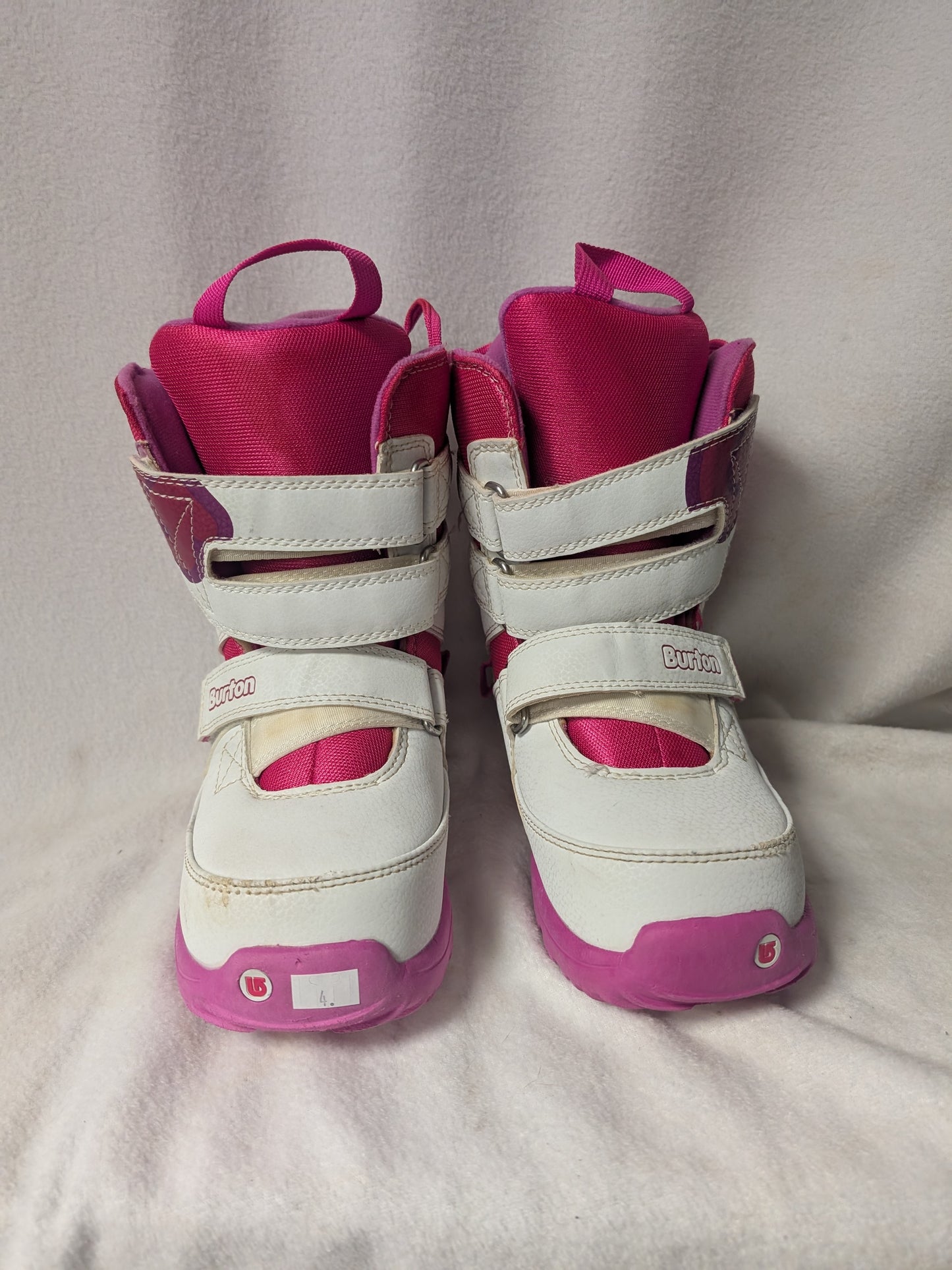 Burton Grom Snowboard Boots Size 4 Pink Used