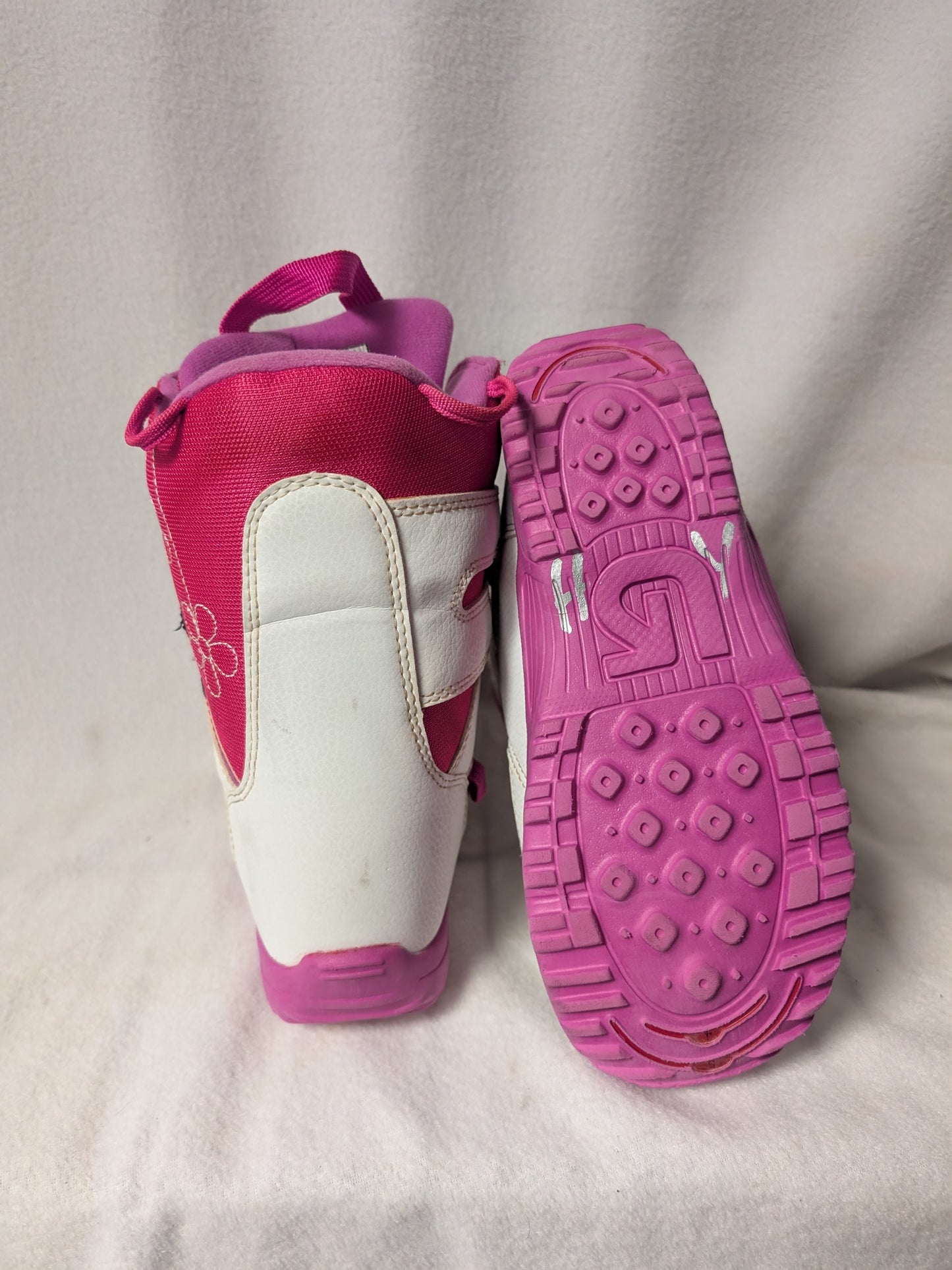 Burton Grom Snowboard Boots Size 4 Pink Used