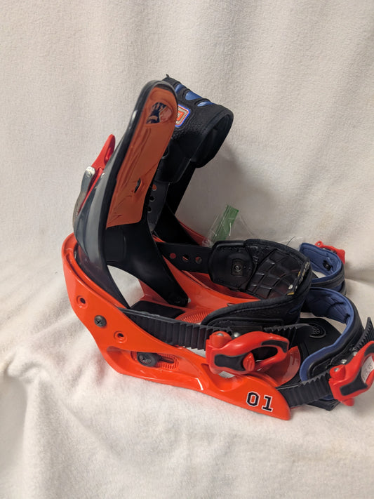 Burton 01 Snowboard Bindings Size Small Color Orange Condition Used