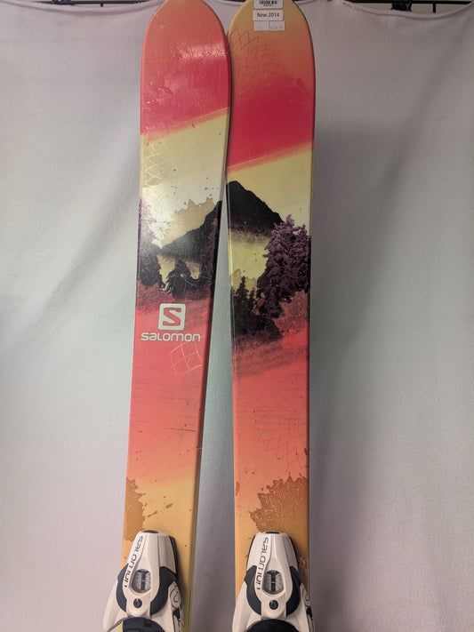 Salomon Q Lux Skis Salomon s10 Bindings Size 159 Cm Orange Used Women